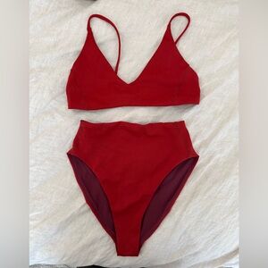 Left On Friday Red Bikini Set